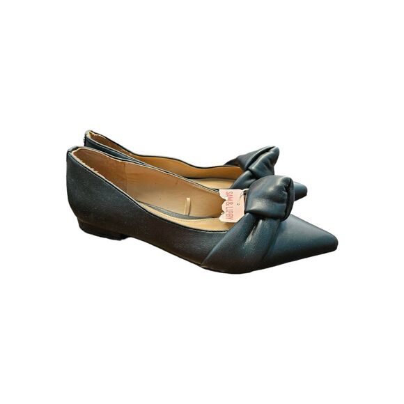 SAM & LIBBY Black Flats Size 8 Top Knot NEW TAGS - Picture 4 of 9